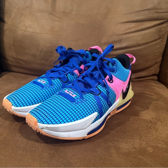 Nike Other - {preloved}  LeBron’s Witness Blue and Pink Men's Sneakers